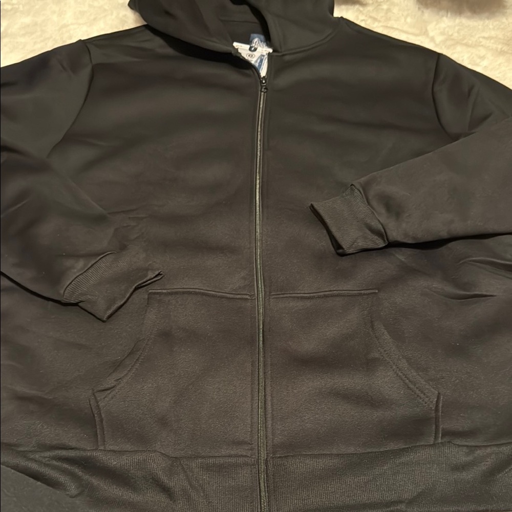 Mens XXL Black Full Zip Hoodie / NEW